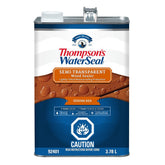 Thompson's WaterSeal THCP92401-16 Wood Sealer, Semi-Transparent, Liquid, Sedona Red, 1 gal, Can